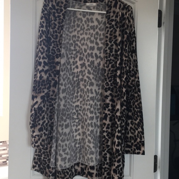 Cherish Sweaters - Leopard sweater/cardigan